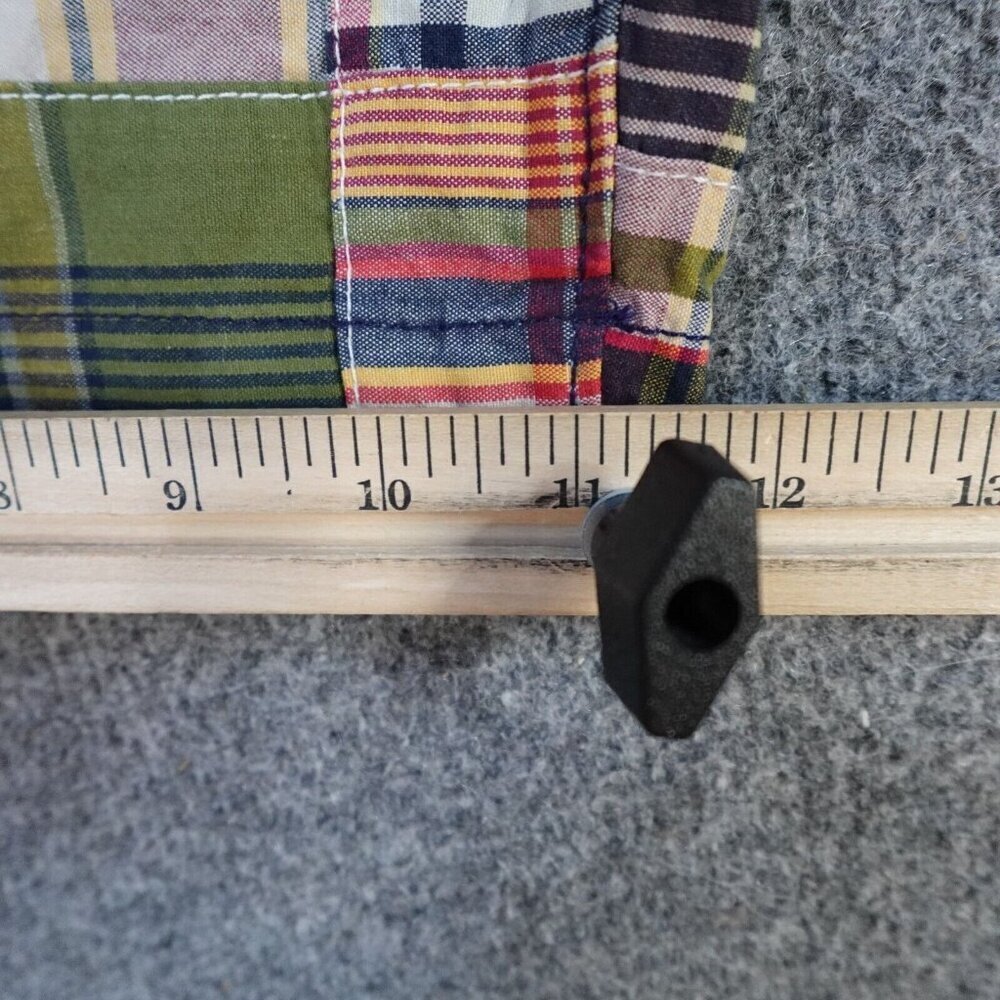 American Eagle Patchwork Shorts 32 Beige Plaid 10… - image 7